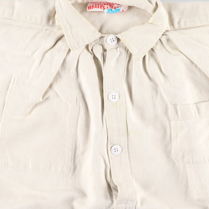 1940'S HALLES VILLETTE Butcher Smock Herringbone Euro Work Jacket Men's L Vintage /evb003144