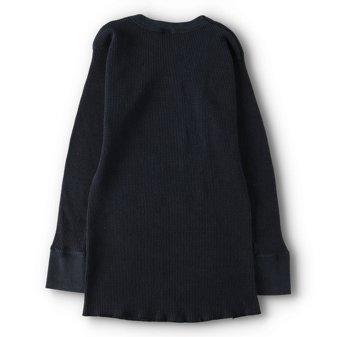 80'S HANDTEX Harley-Davidson 3D EMBLEM Eagle Pattern Thermal Long Sleeve T-Shirt Waffle Made in USA Women's XL Vintage /evb003263