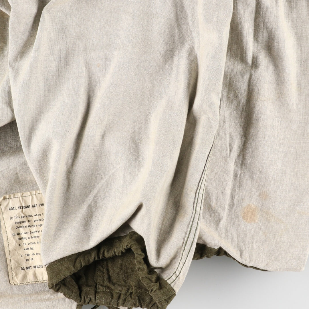 1960'S US Army genuine gas protective coat, military overcoat, made in USA, MEDIUM, men's L, vintage /evb003275