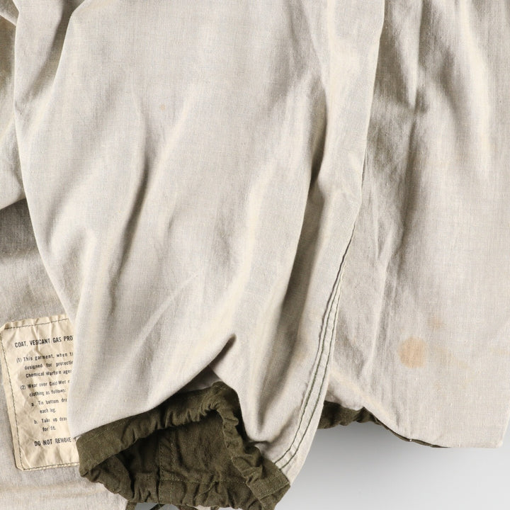 1960'S US Army genuine gas protective coat, military overcoat, made in USA, MEDIUM, men's L, vintage /evb003275