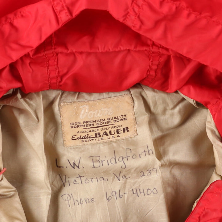 50'S Eddie Bauer BAUER DOWN Bauer Down Goose Down Parka Men's L Vintage /evb003297