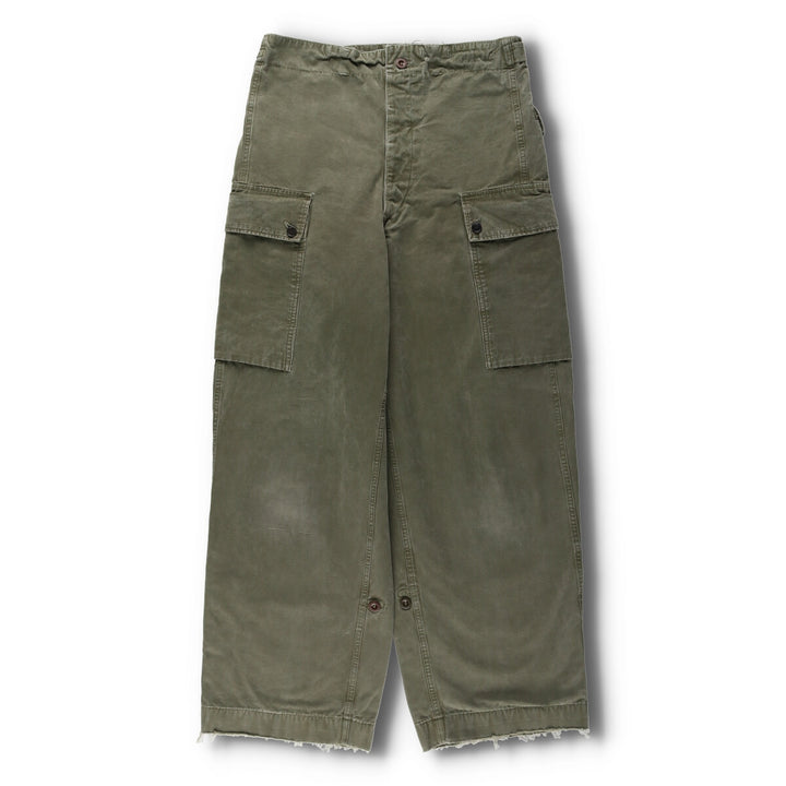 50'S Dutch military genuine double-face military cargo pants 78x80 men's w33 vintage /evb003337