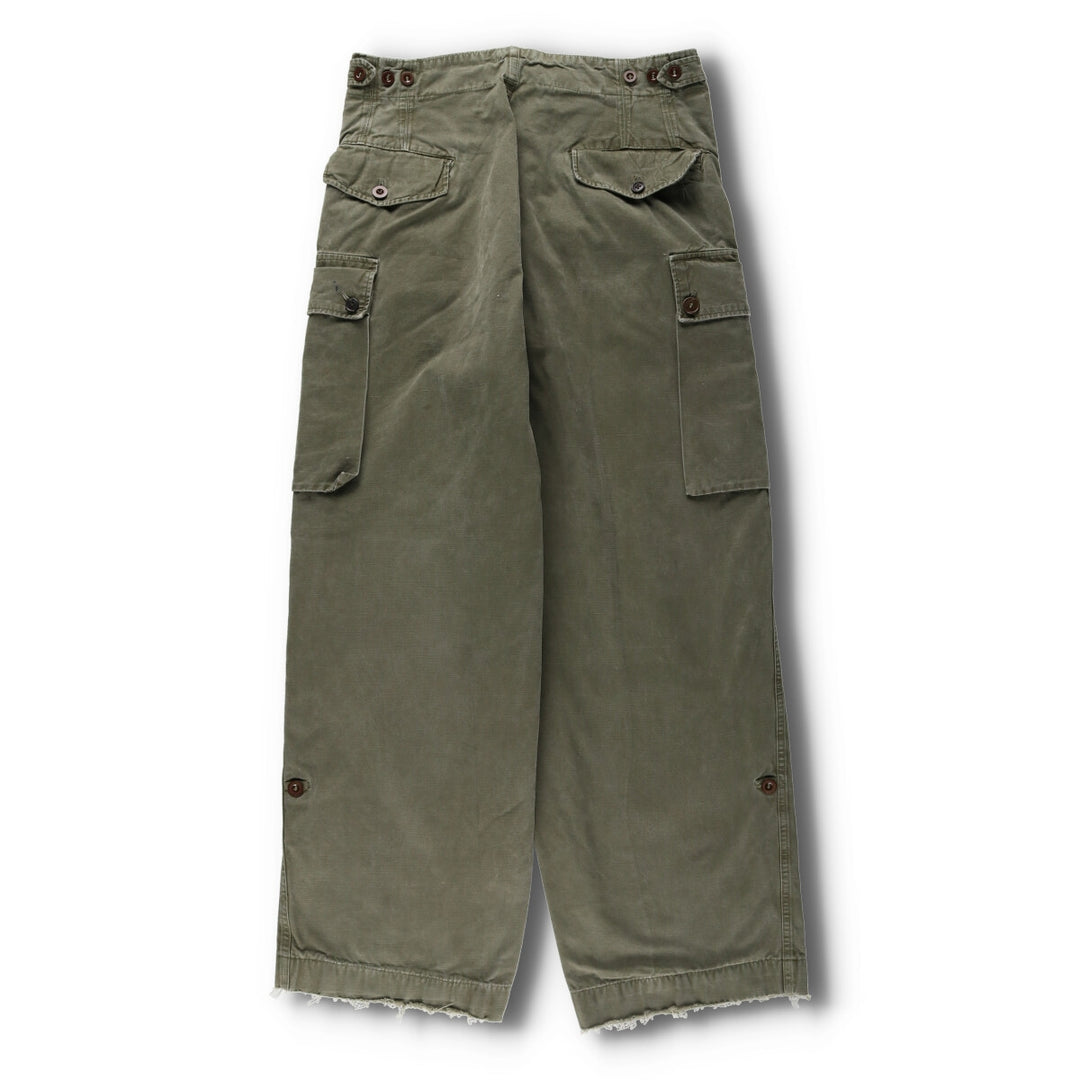 50'S Dutch military genuine double-face military cargo pants 78x80 men's w33 vintage /evb003337