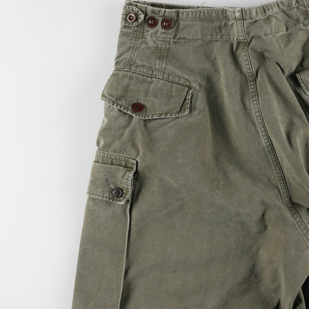 50'S Dutch military genuine double-face military cargo pants 78x80 men's w33 vintage /evb003337