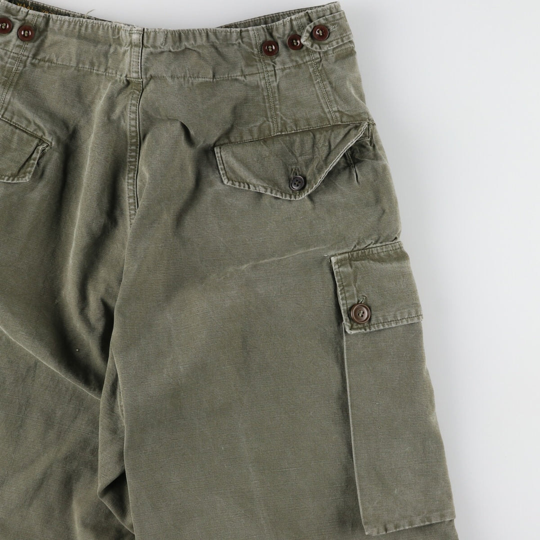50'S Dutch military genuine double-face military cargo pants 78x80 men's w33 vintage /evb003337