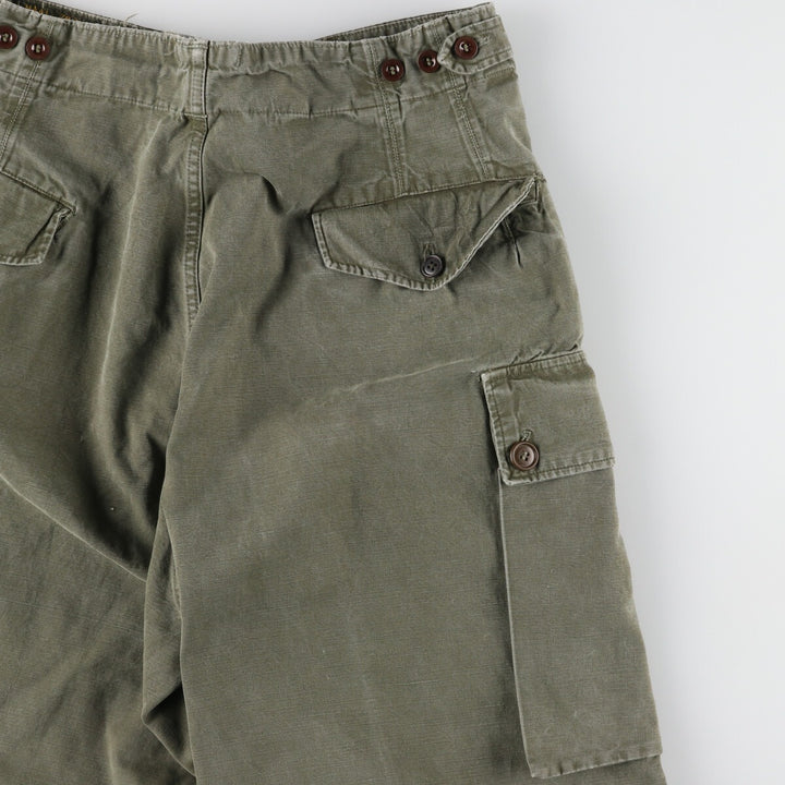 50'S Dutch military genuine double-face military cargo pants 78x80 men's w33 vintage /evb003337