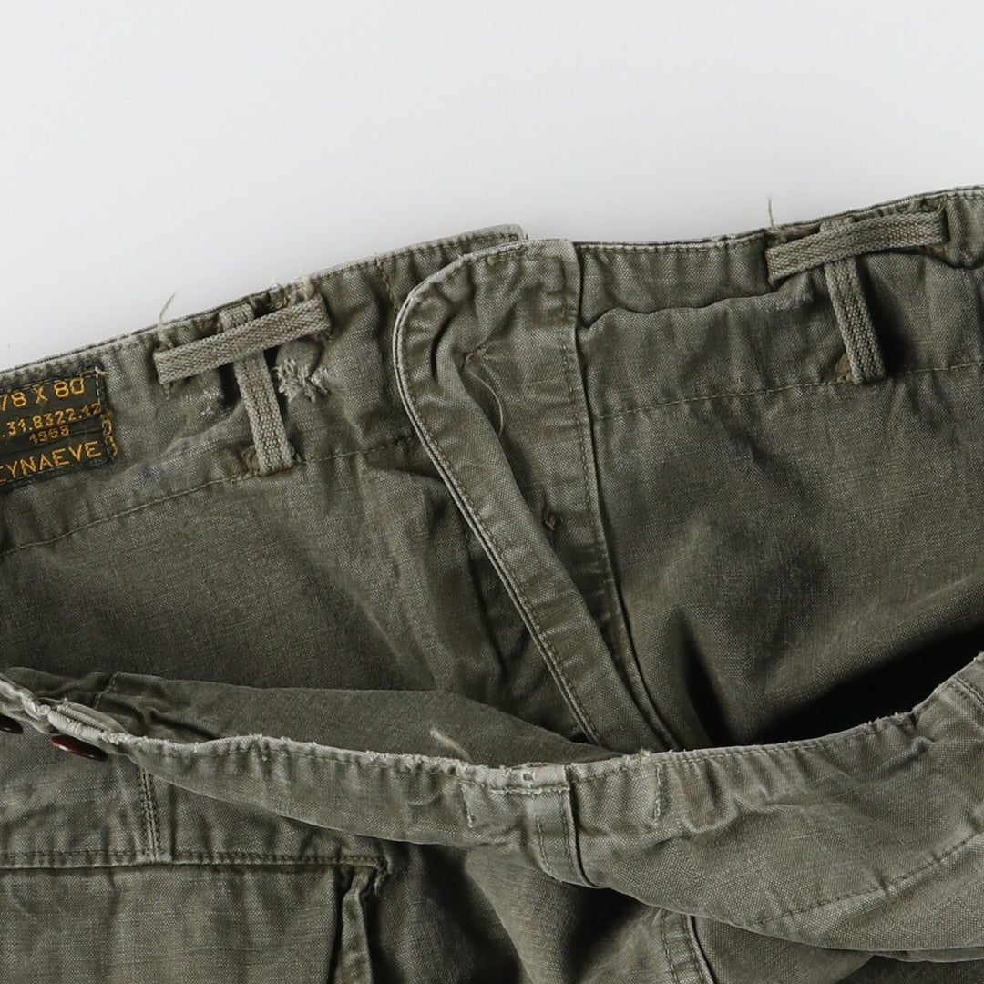 50'S Dutch military genuine double-face military cargo pants 78x80 men's w33 vintage /evb003337