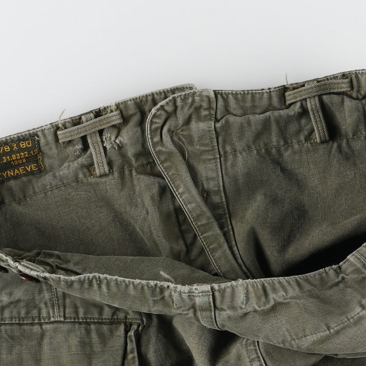 50'S Dutch military genuine double-face military cargo pants 78x80 men's w33 vintage /evb003337