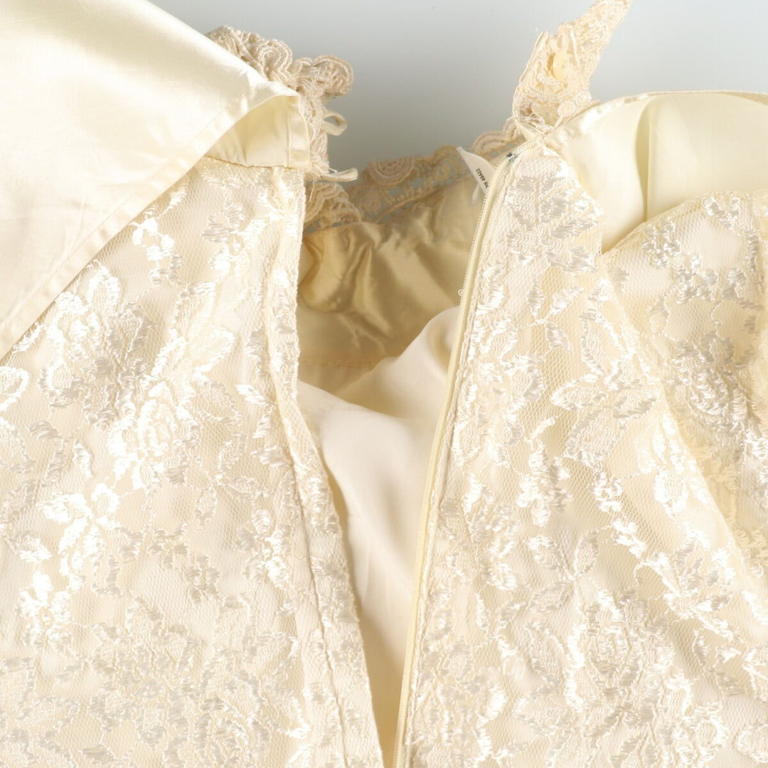 70'S JESSICA McCLINTOCK Wedding All-Lace Long Sleeve Mermaid Dress Made in USA Women's L Vintage /evb003343