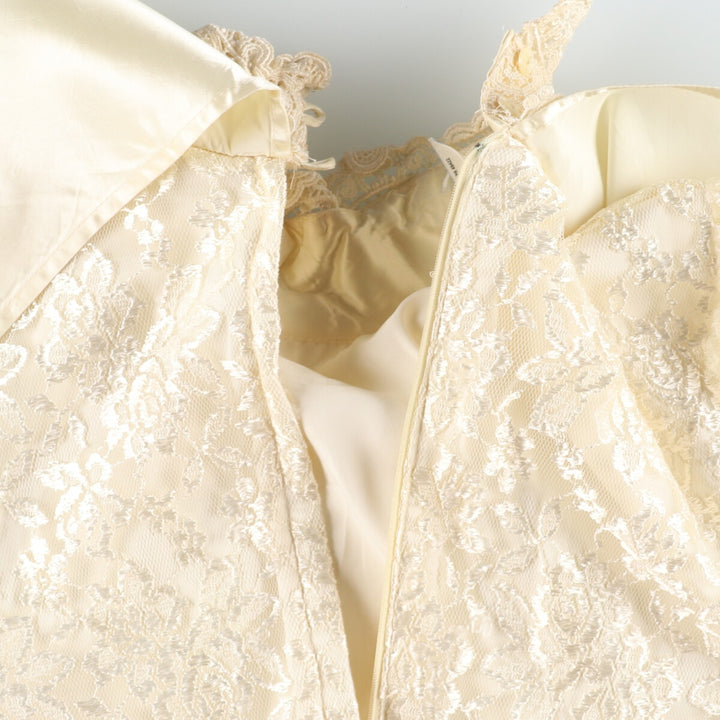 70'S JESSICA McCLINTOCK Wedding All-Lace Long Sleeve Mermaid Dress Made in USA Women's L Vintage /evb003343