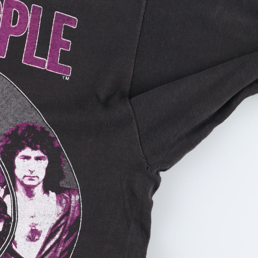 80's STAR PRINTS DEEP PURPLE Deep Purple Double-sided Print Long Sleeve T-Shirt Band Tee Made in USA Women's M Vintage /evb003370