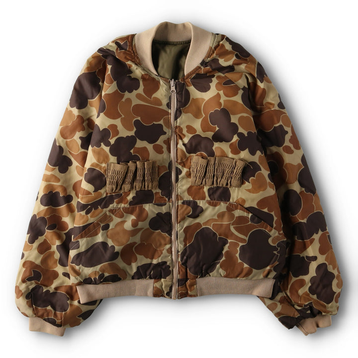 70'S Columbia Yellowstone Tag Reversible Camouflage Pattern Duck Hunter Nylon Jacket Men's M /evb003371