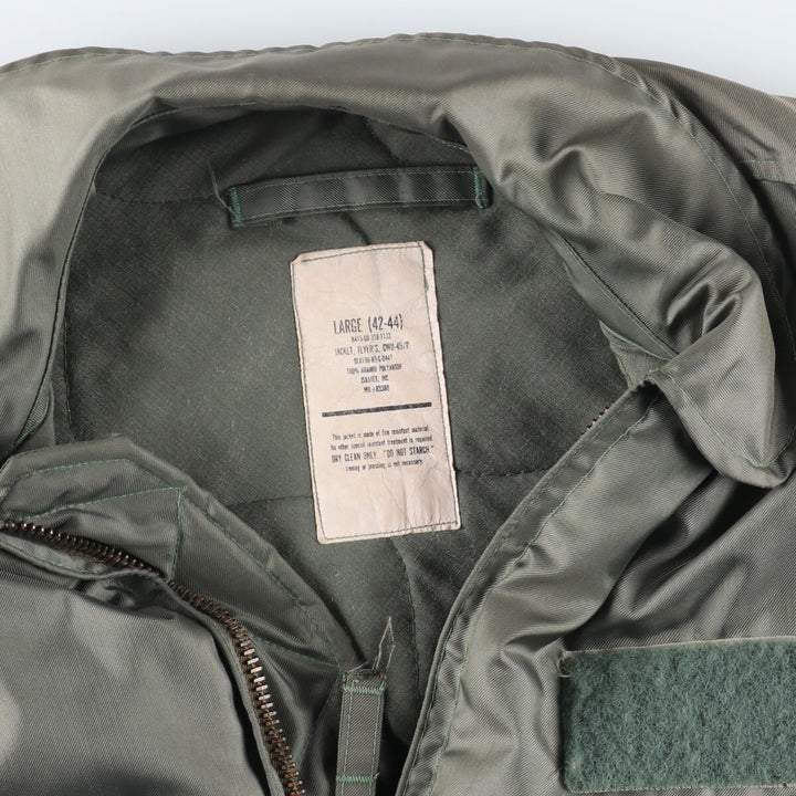 1989 delivery, genuine US military CWU-45/P military flight jacket, made in USA, LARGE (42-44), men's L, vintage /evb003416