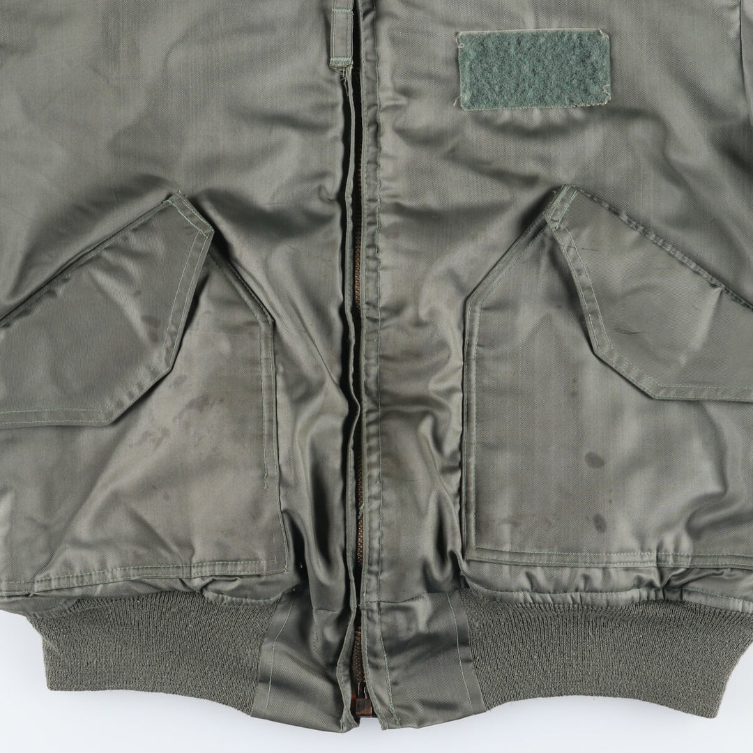 1989 delivery, genuine US military CWU-45/P military flight jacket, made in USA, LARGE (42-44), men's L, vintage /evb003416