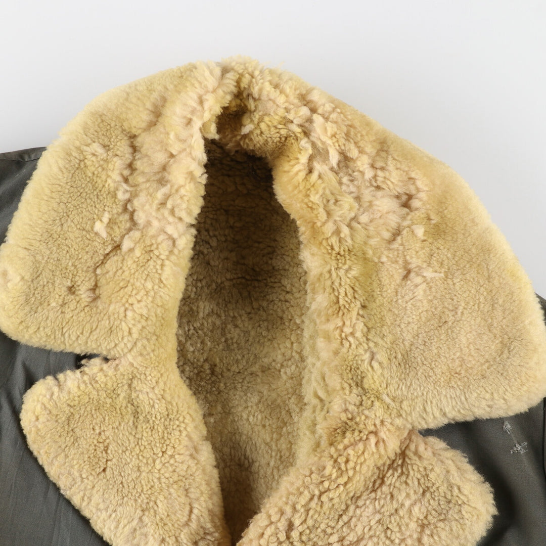 ~70'S UNKNOWN Lunch Coat Boa Jacket Men's L Vintage /evb003421