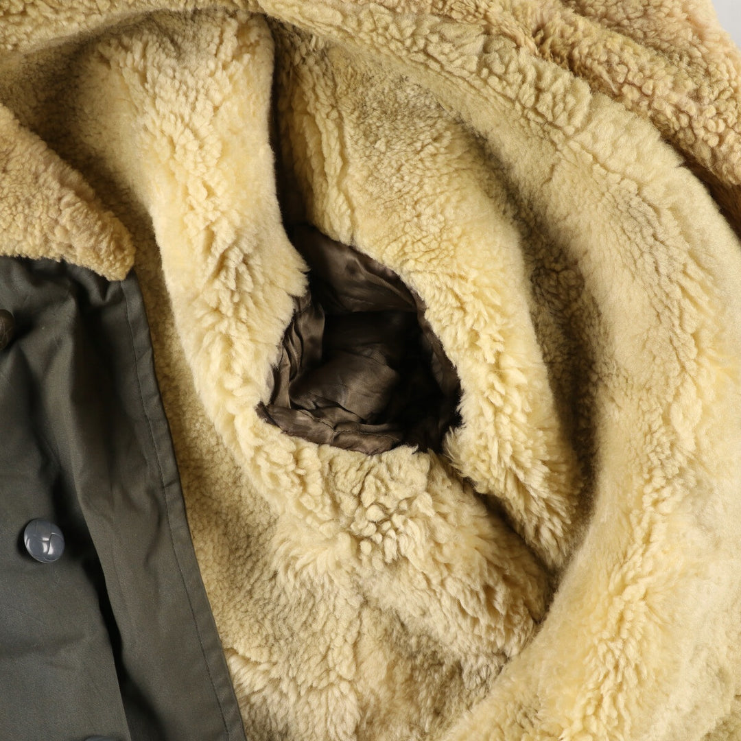 ~70'S UNKNOWN Lunch Coat Boa Jacket Men's L Vintage /evb003421