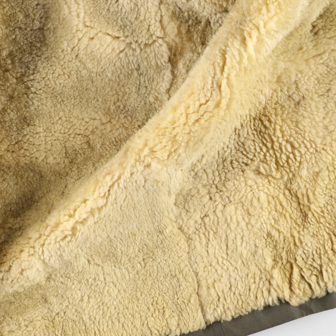 ~70'S UNKNOWN Lunch Coat Boa Jacket Men's L Vintage /evb003421