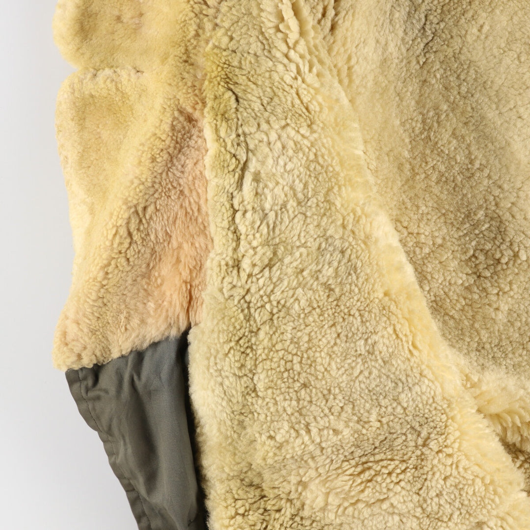 ~70'S UNKNOWN Lunch Coat Boa Jacket Men's L Vintage /evb003421