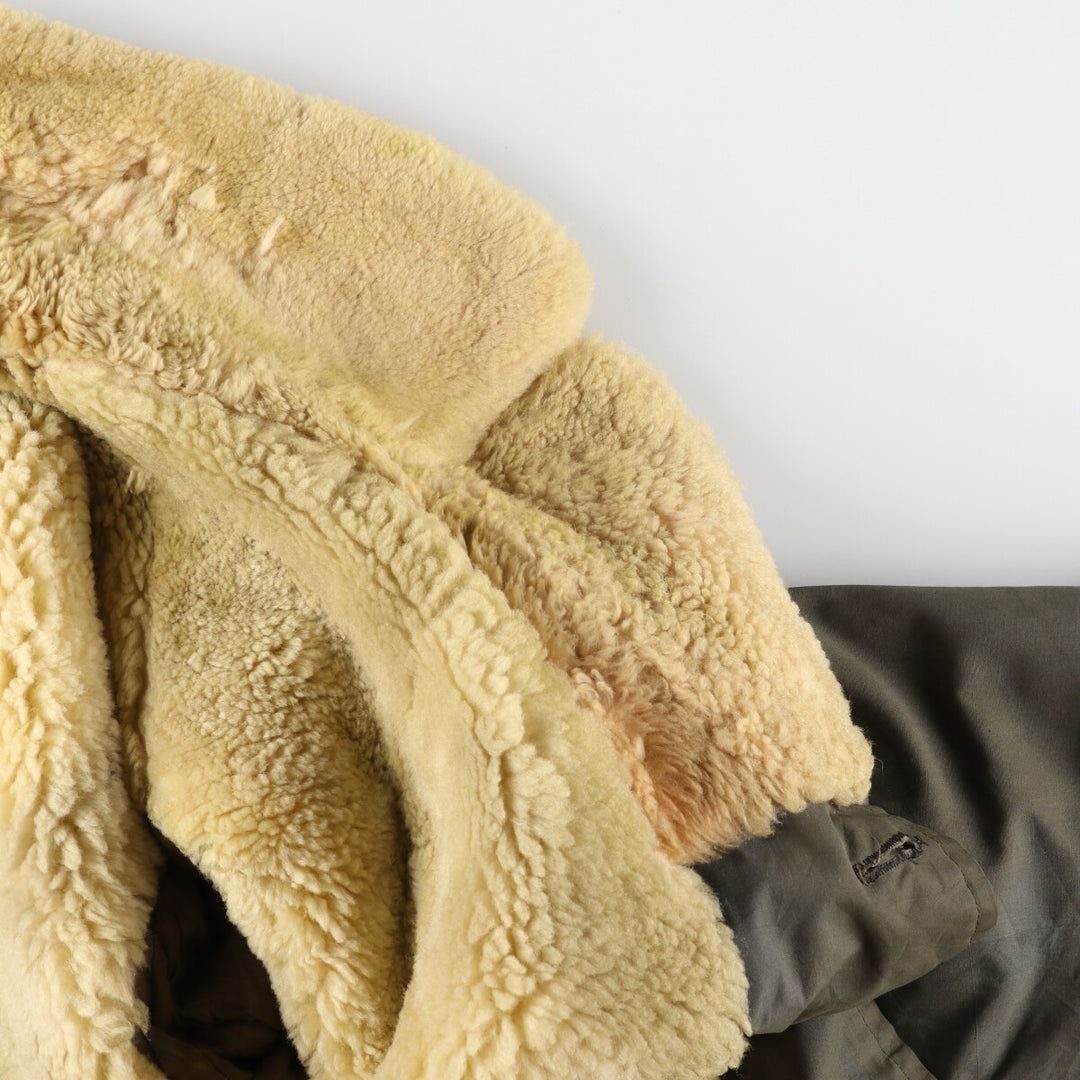 ~70'S UNKNOWN Lunch Coat Boa Jacket Men's L Vintage /evb003421