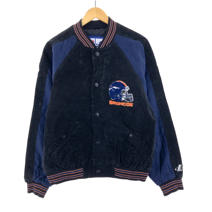 90'S LOGO ATHLETIC NFL Denver Broncos Varsity Jacket Award Jacket Men's M /evb003448