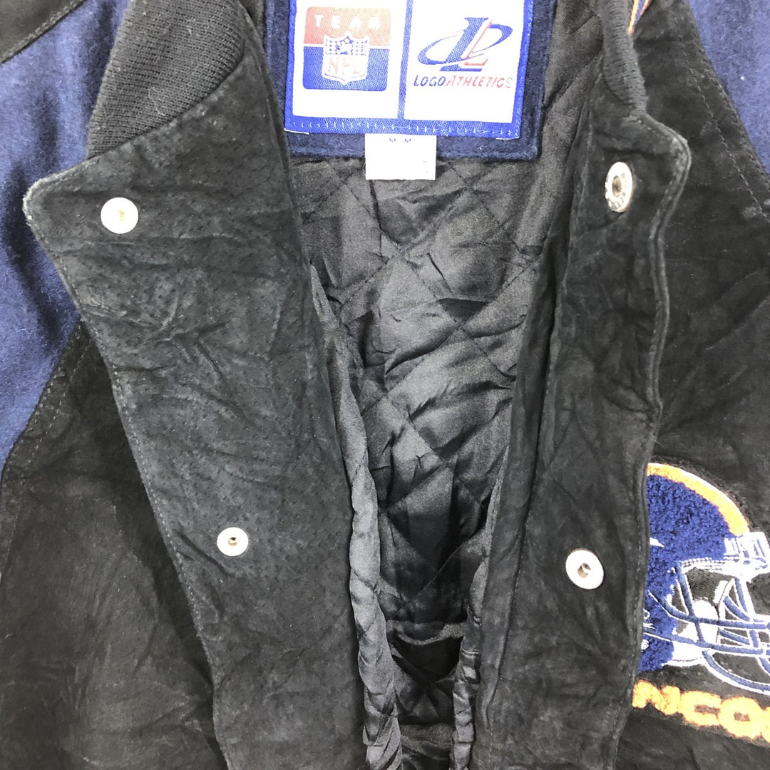 90'S LOGO ATHLETIC NFL Denver Broncos Varsity Jacket Award Jacket Men's M /evb003448
