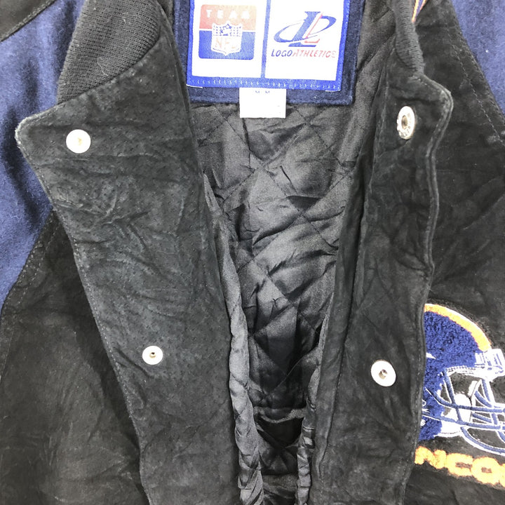 90'S LOGO ATHLETIC NFL Denver Broncos Varsity Jacket Award Jacket Men's M /evb003448