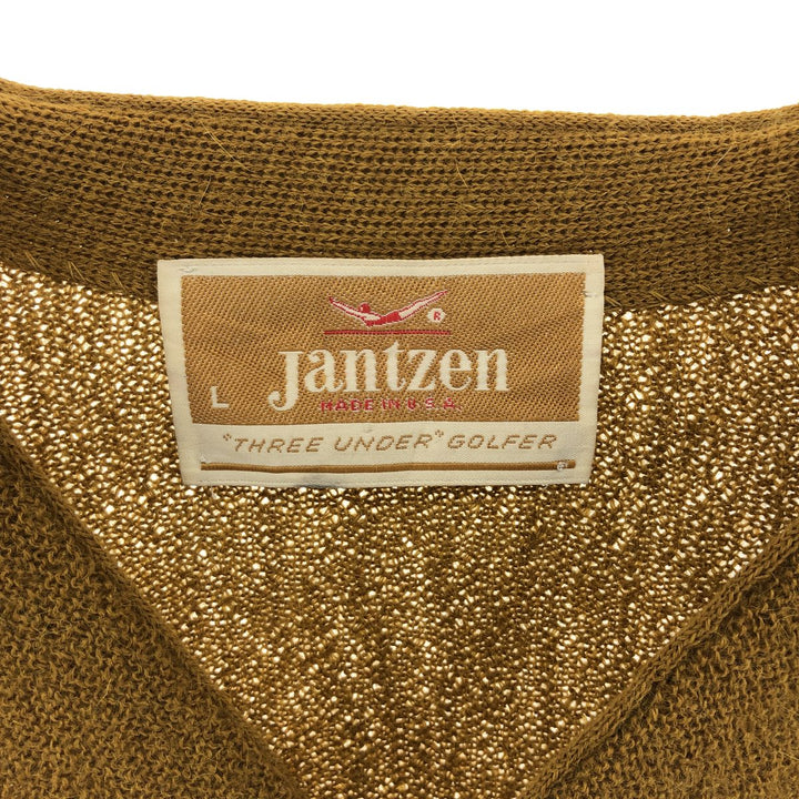 70'S Jantzen Alpaca Knit Cardigan Made in USA Men's L Vintage /evb003496