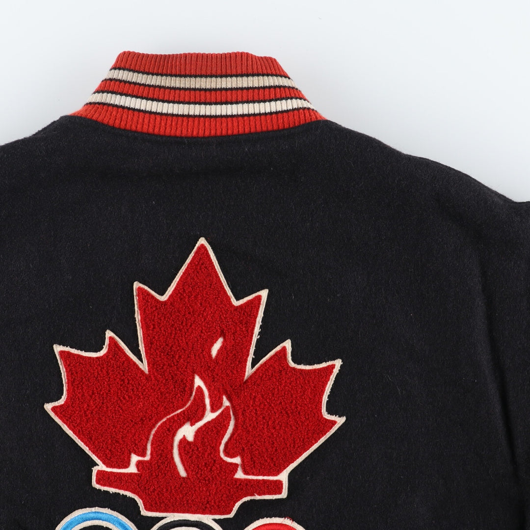 90'S ROOTS NAGANO OLYMPIC 1998 Canadian national team wool varsity jacket made in Canada men's size M /evb003510