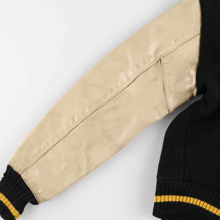 Leather sleeve wool varsity jacket award jacket varsity jacket men's L /evb003511