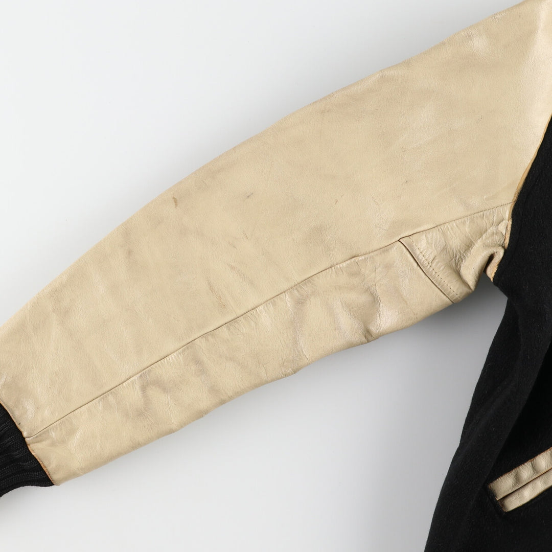 Leather sleeve wool varsity jacket award jacket varsity jacket men's L /evb003511