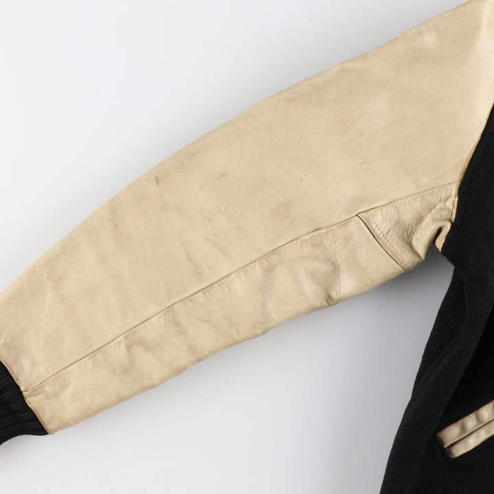 Leather sleeve wool varsity jacket award jacket varsity jacket men's L /evb003511