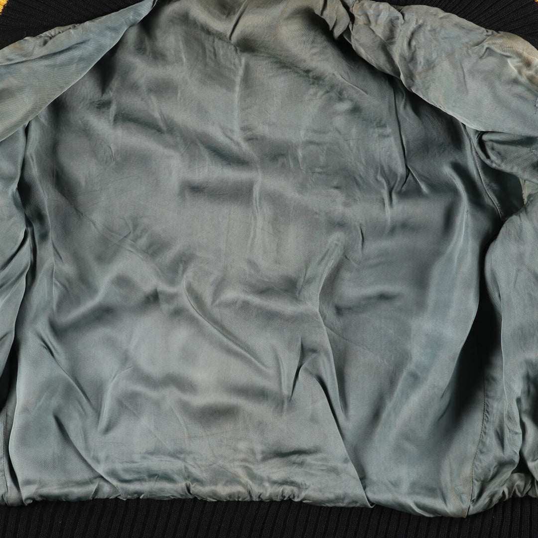 Leather sleeve wool varsity jacket award jacket varsity jacket men's L /evb003511