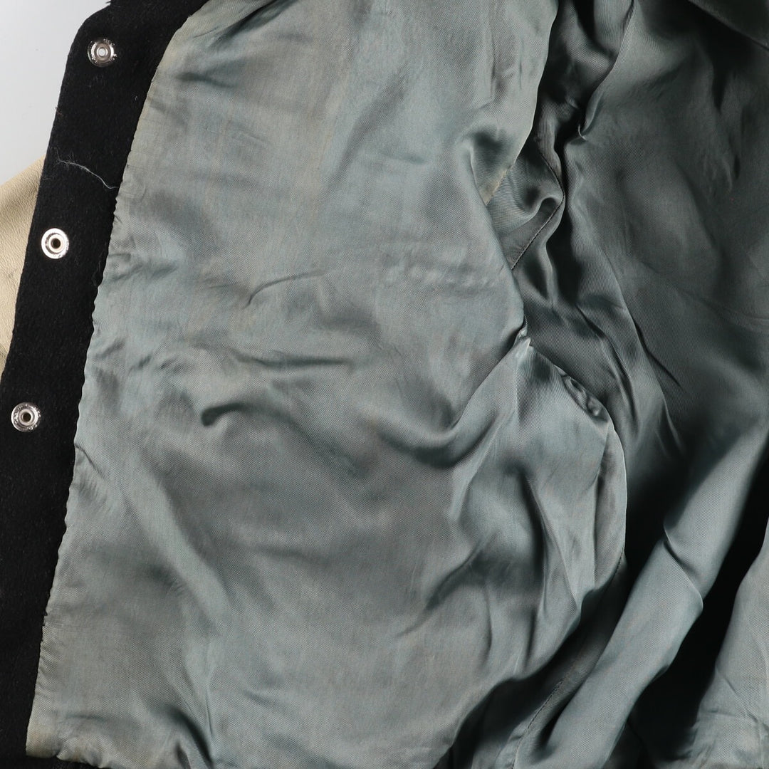 Leather sleeve wool varsity jacket award jacket varsity jacket men's L /evb003511