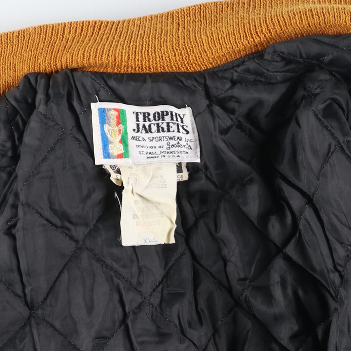 80'S TROPHY JACKETS Wool Stadium Jacket Award Jacket Varsity Jacket Made in USA Men's XS Vintage /evb003738