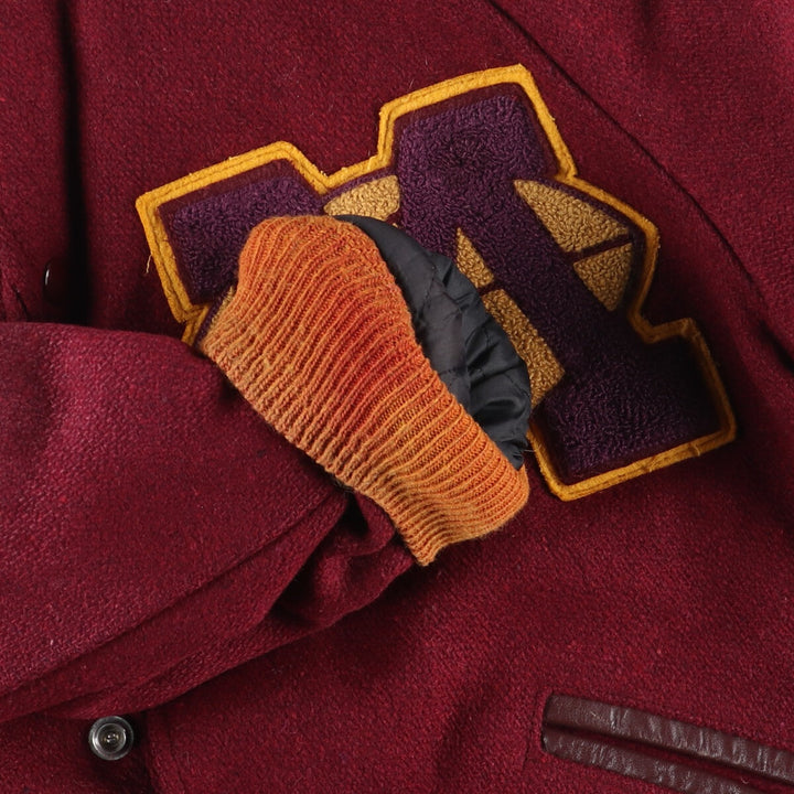 80'S TROPHY JACKETS Wool Stadium Jacket Award Jacket Varsity Jacket Made in USA Men's XS Vintage /evb003738