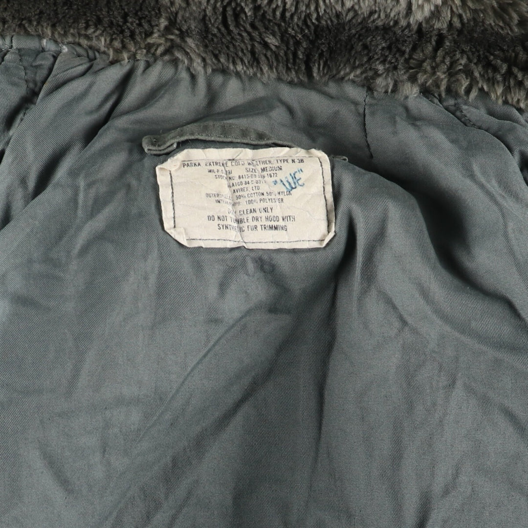 1984 delivery, genuine US military N-3B military flight jacket, made in USA, MEDIUM, men's M, vintage /evb003757