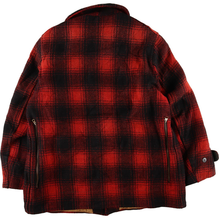 Ombre check wool jacket, men's L, vintage /evb003802