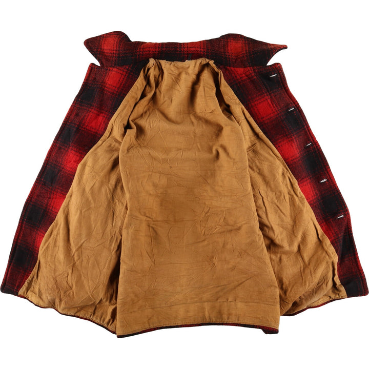 Ombre check wool jacket, men's L, vintage /evb003802