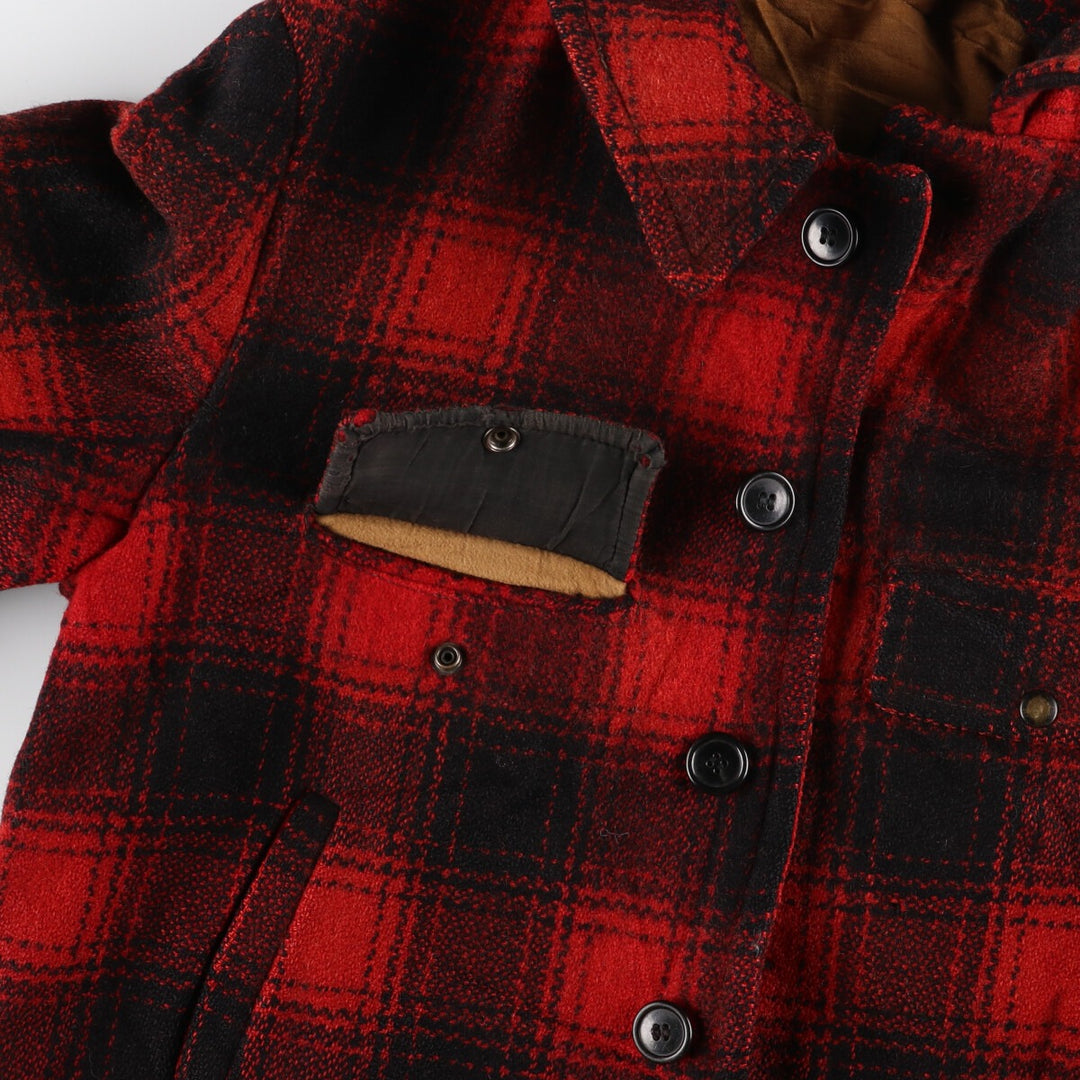 Ombre check wool jacket, men's L, vintage /evb003802