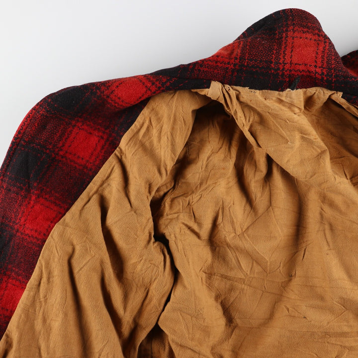 Ombre check wool jacket, men's L, vintage /evb003802