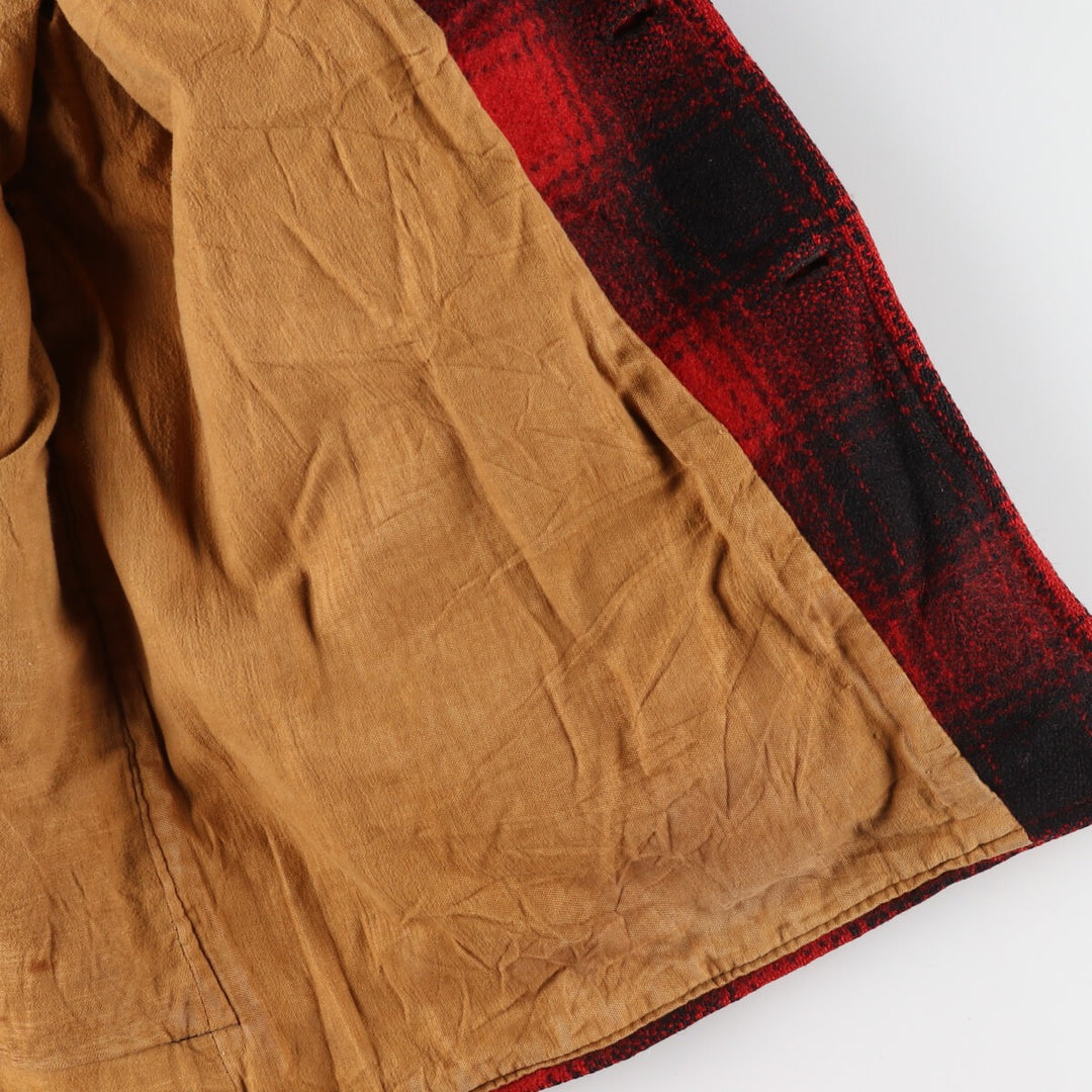 Ombre check wool jacket, men's L, vintage /evb003802