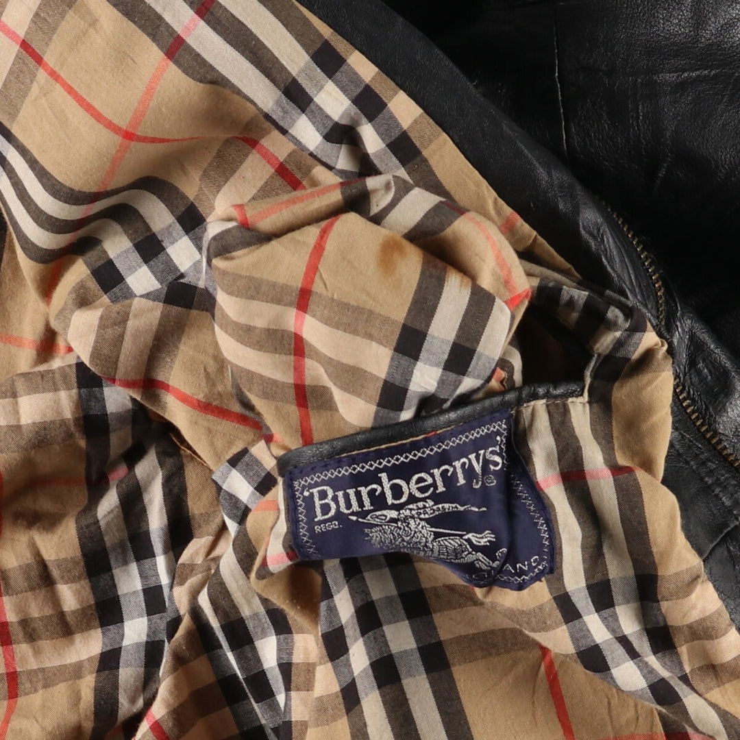 80s-90'S Burberry's Leather Coat Made in England Men's XL Vintage /evb003819