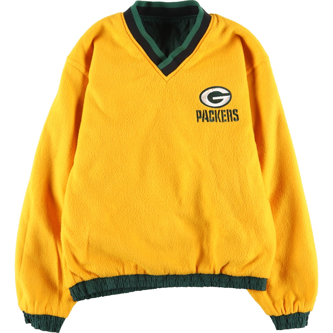 Vintage 90'S NFL Green Bay Packers reversible nylon pullover, women's, size XL Nylon Green type dark green Vintage Second Hand