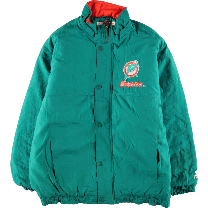 90'S Starter NFL MIAMI DOLPHINS Miami Dolphins padded jacket men's L vintage /evb003855