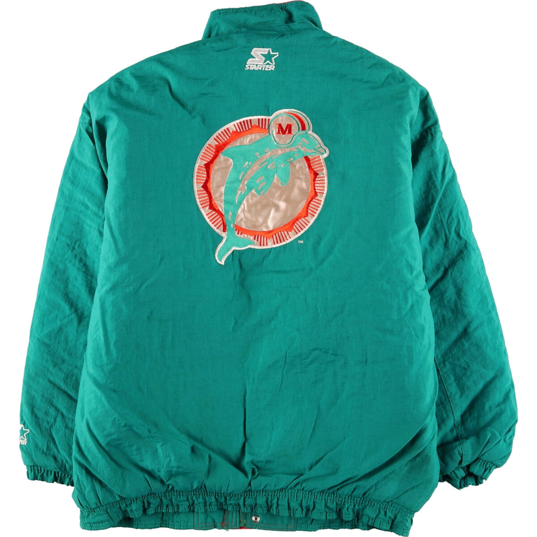 90'S Starter NFL MIAMI DOLPHINS Miami Dolphins padded jacket men's L vintage /evb003855