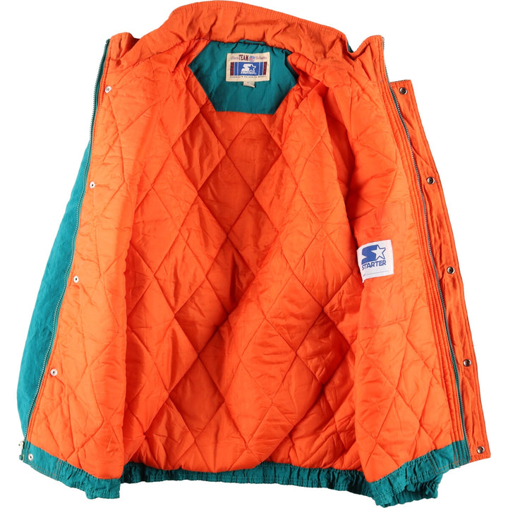 90'S Starter NFL MIAMI DOLPHINS Miami Dolphins padded jacket men's L vintage /evb003855