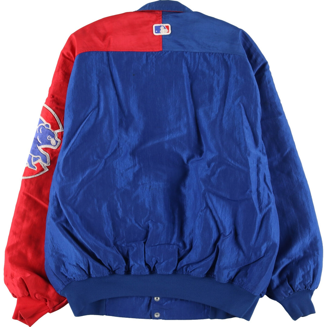 90'S Starter MLB Chicago Cubs Nylon Stadium Jacket Made in USA Men's XXL Vintage /evb003858