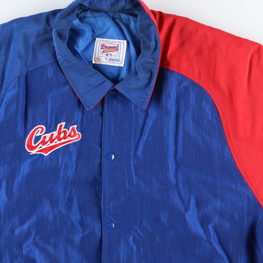 90'S Starter MLB Chicago Cubs Nylon Stadium Jacket Made in USA Men's XXL Vintage /evb003858