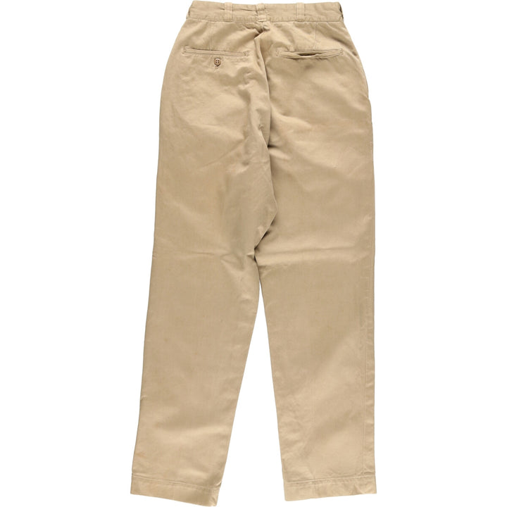 Vintage 1960s-1970'S US Military Chino Pants, Made in USA, Women's, Size L (W28) unclear Beige type Vintage Second Hand