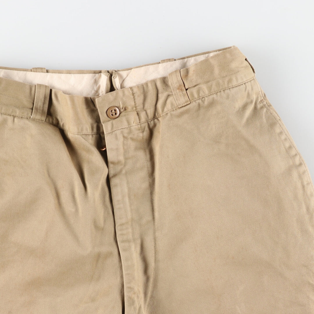 Vintage 1960s-1970'S US Military Chino Pants, Made in USA, Women's, Size L (W28) unclear Beige type Vintage Second Hand